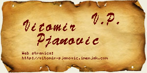 Vitomir Pjanović vizit kartica